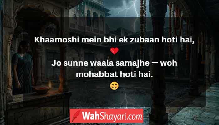 Dramatic monsoon haveli scene representing deep 2 line urdu shayari for status