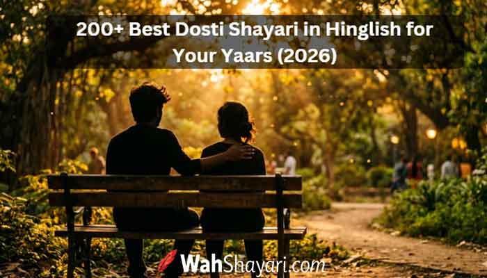 Two friends sitting together at golden hour — best dosti shayari in Hinglish and friendship quotes