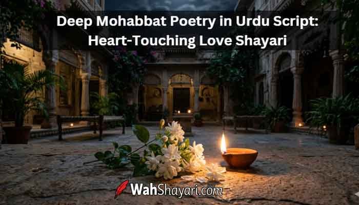 Deep Mohabbat Poetry in Urdu Script Heart-Touching Love Shayari