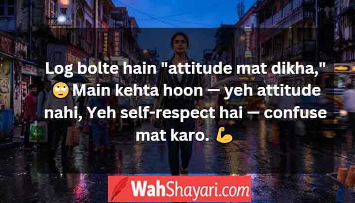 Confident Gen Z girl walking through city representing attitude and self-love in Hinglish quotes and Shayari