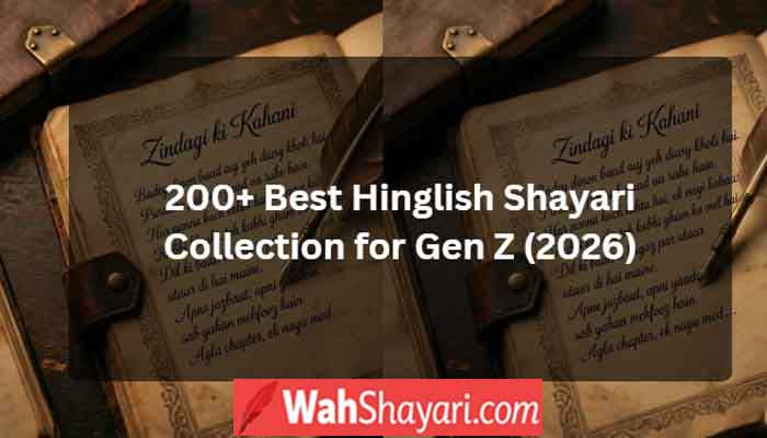 Hinglish Shayari collection showing the blend of traditional poetry and modern digital expression for Gen Z